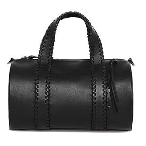 Mackage Duff Leather Duffle Bag, Black
